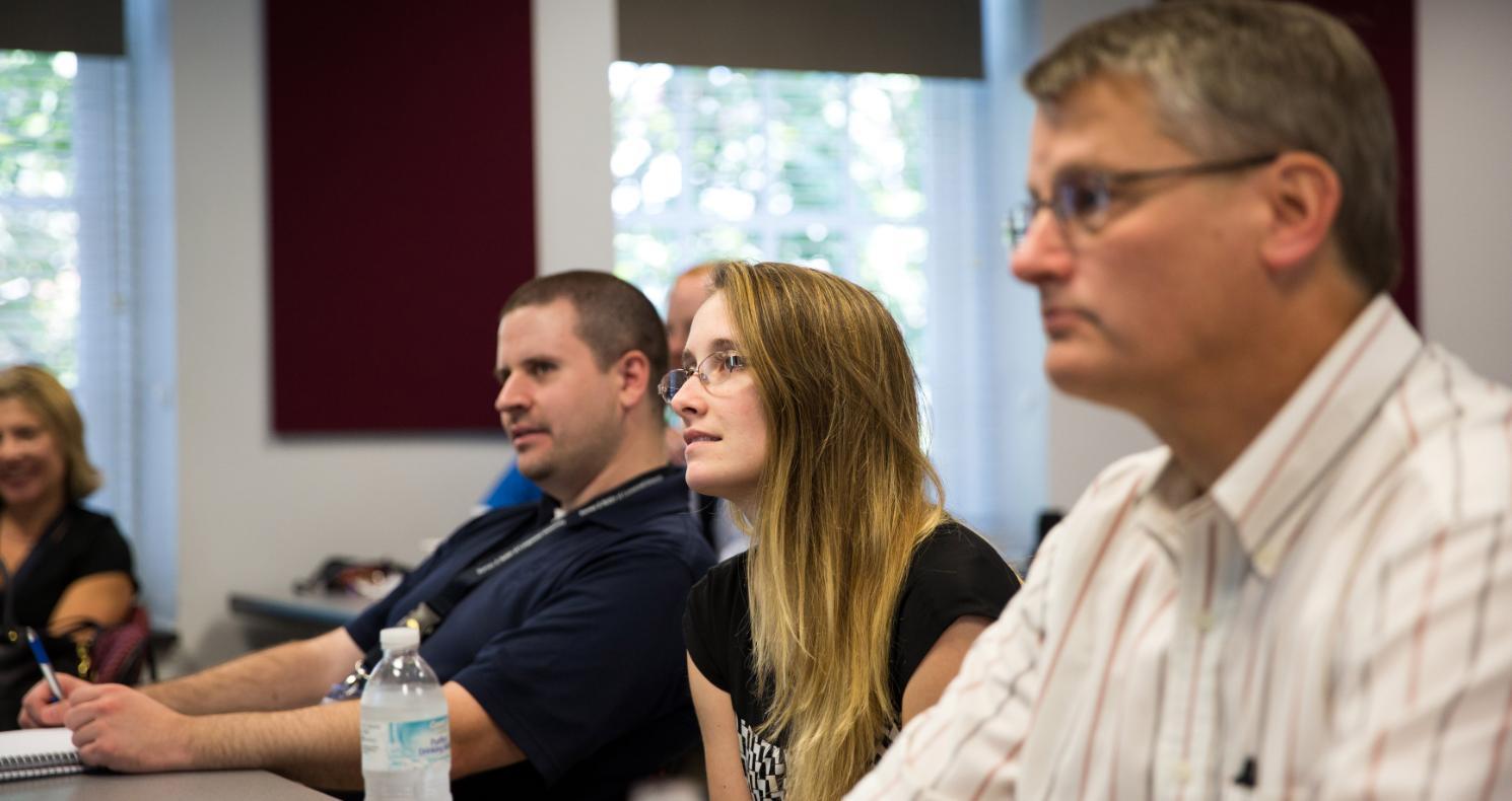 MBA students participating in on campus session