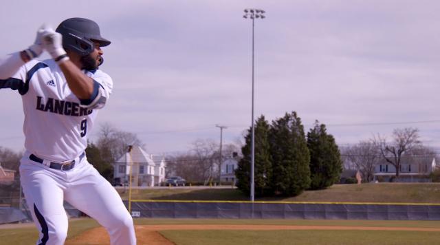 Student athlete playing baseball